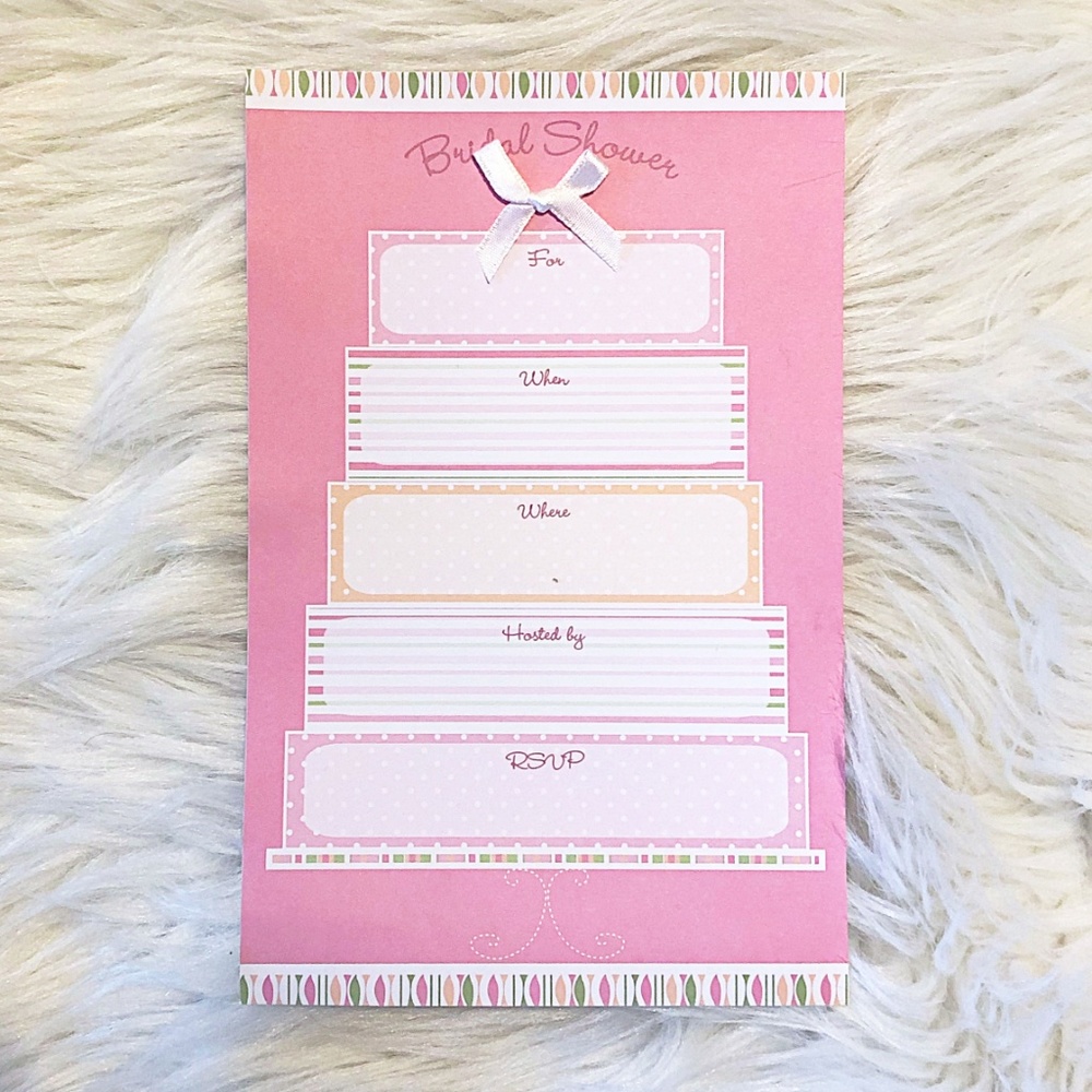 $5 CLEARANCE! Bridal Shower Wedding Cake Invitation Set - Picture 5 of 9